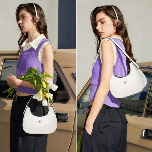 Small Crescent Shoulder Bags Purses for Women Retro Classic Clutch Hobo Tote Pur - Picture 2 of 6